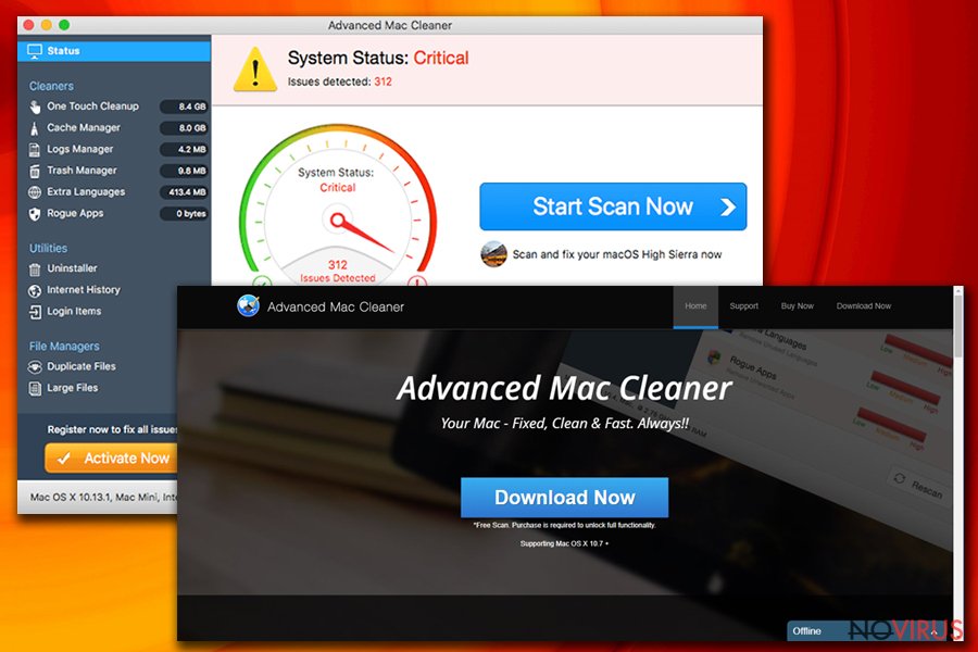 i shutdown and remove advanced mac cleaner